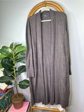 Barefoot Dreams Grey Cozychic Lite Long Cardigan sz M